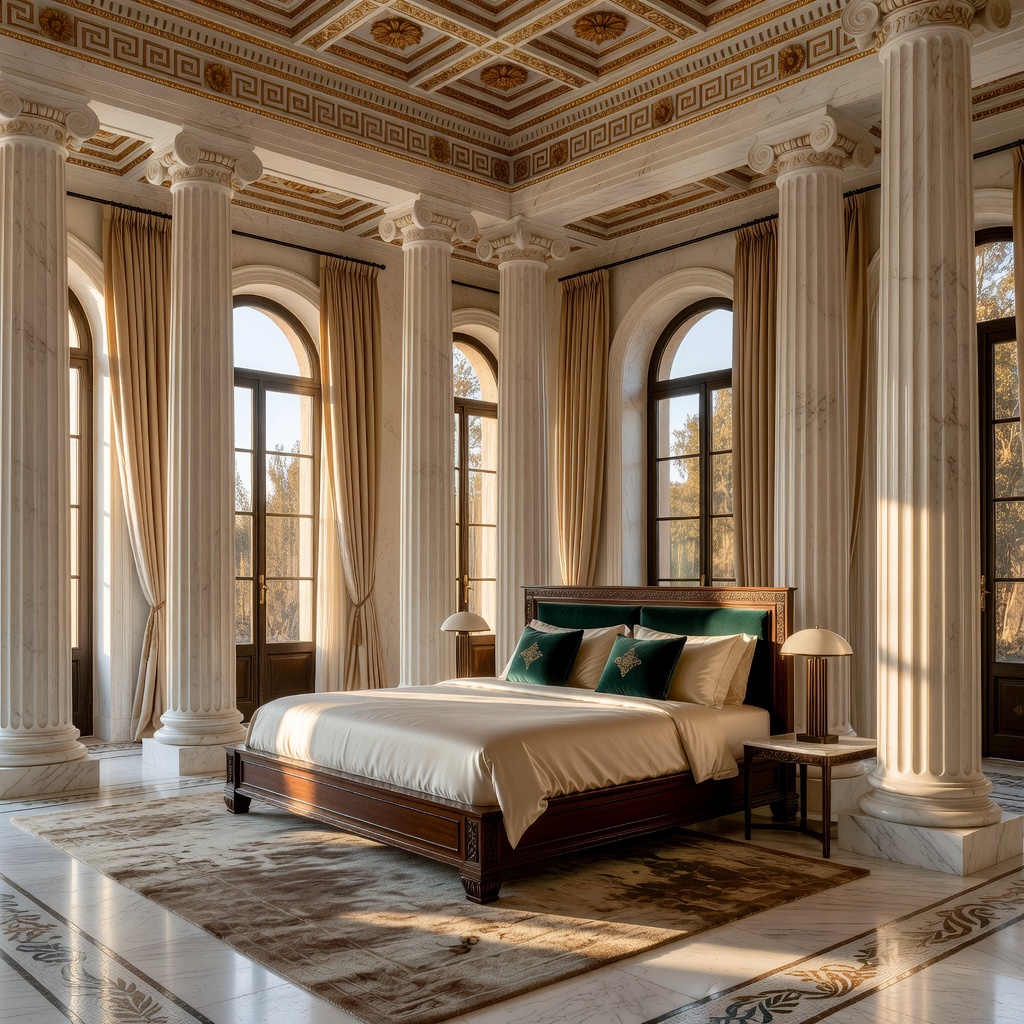 Luxury Master Suite Interior with Classical Greek Architecture