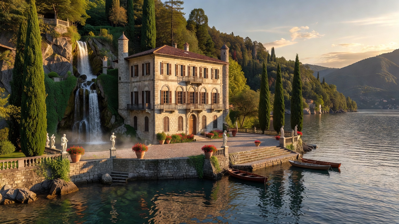 Lake Como Historic Villa Pliniana Suite looking over clear blue waters